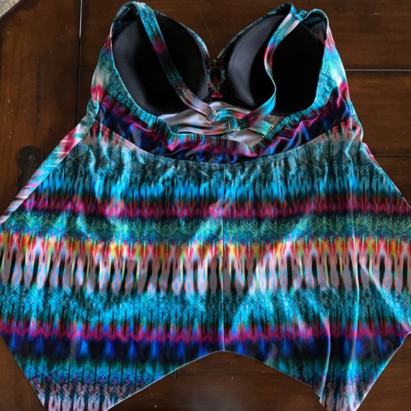 Swimsuits For All Hi Lo Tankini Top Size 18 - Picture 3 of 3
